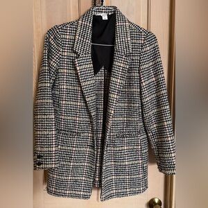 Old Navy Women's Houndstooth Blazer - Black, White, and Pink